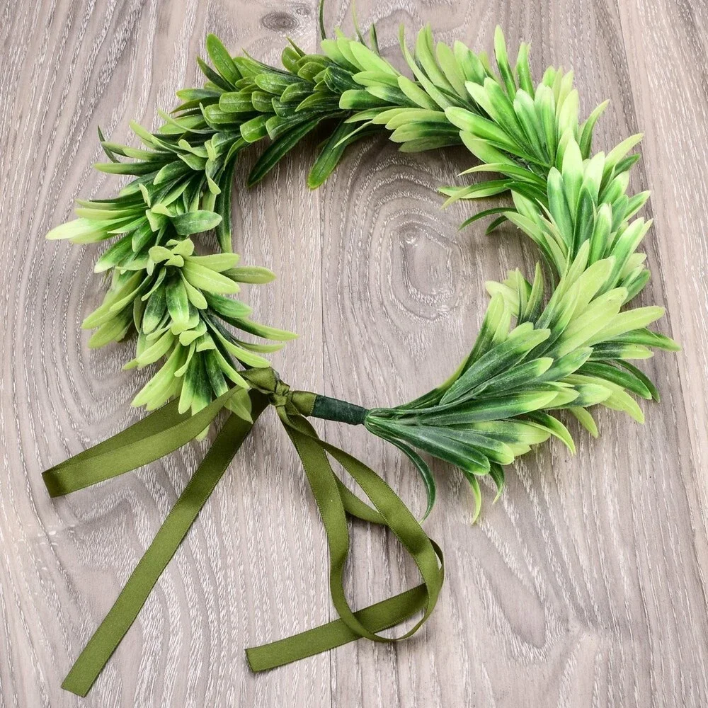 DreamLily Green Greek Leaf Crown Bridal Headpiece - NWT
